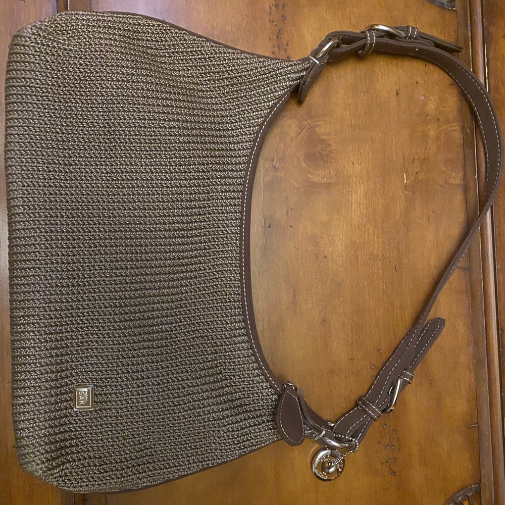 NWOT The Sak  brown tan woven purse bag